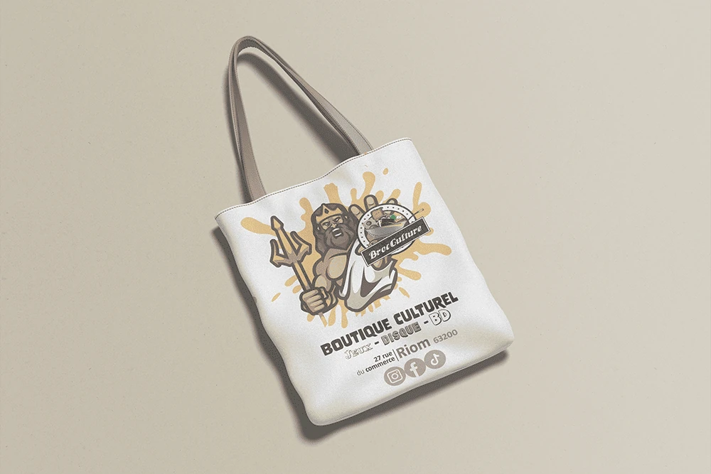 Tote bag Broc Culture illustré d’un dieu marin